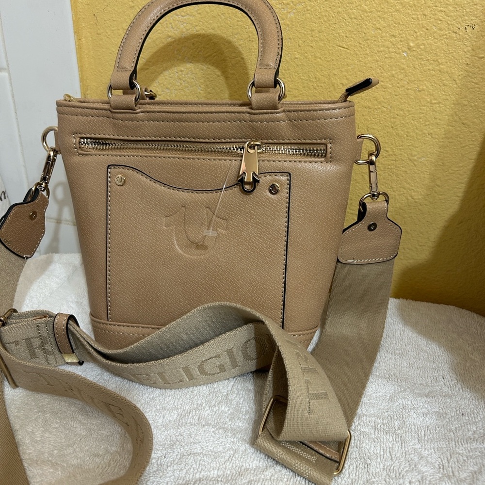 True Religion Tan Crossbody Bag